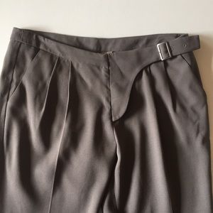 Grey pleat-front trousers - Italian design